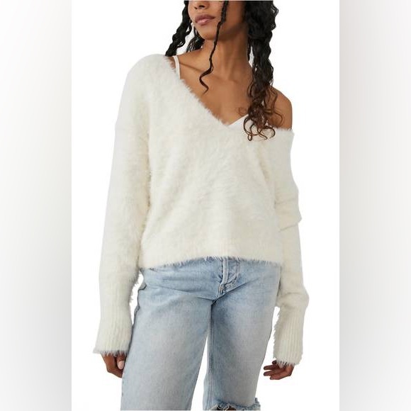 𝓯𝓹 Free People ~ Serendipity V-Neck Sweater - Picture 6 of 8